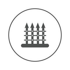 Garden barrier fence yard icon | Circle version icon |