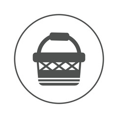 Housework clothes basket icon | Circle version icon |