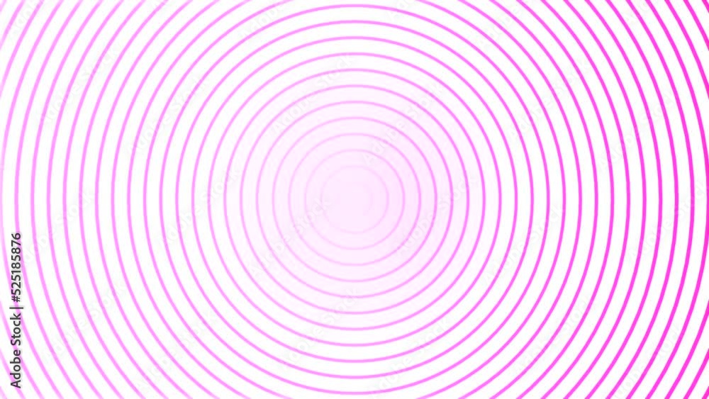 Poster white background with pulsating circular rings. motion. animation for transitions and inserts. circu