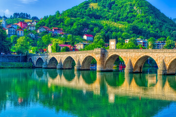 Mehmed pasha Sokolovic bridge in Visegrad, Bosnia and Herzegovina.