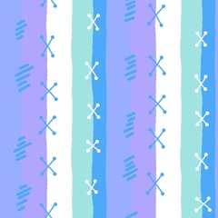 Sewing patch stitches seamless stripes pattern for wrapping paper and clothes print and kids accessories
