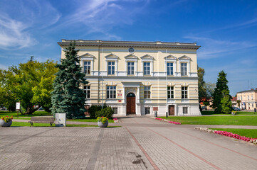 Town hall in the Nowy Tomysl, Greater Poland Voivodeship, Poland