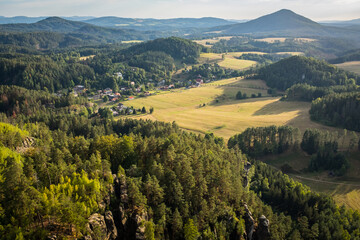 Fototapeta na wymiar Bohemian Switzerland National Park in the summer, Czech Republic 