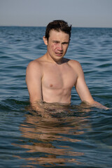 A 17 Year Old Teenage Boy Swiming