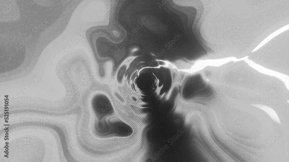 Poster rotating tunnel with plasma. motion. plasma burrow with moving and flickering lines. rotating tunnel