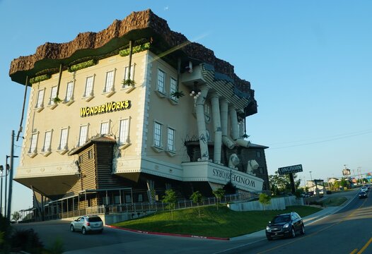 Branson, Missouri, U.S.A - June 23, 2022 - The WonderWorks buildings during the day