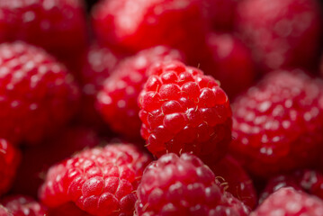 close up of raspberry