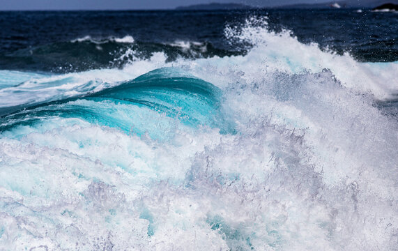 big blue wave in the ocean