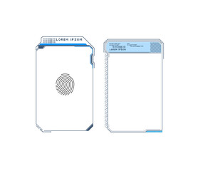 Fingerprint Scanning Technology Concept vector