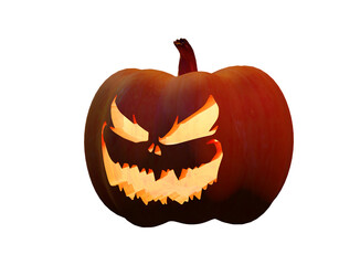 3D Halloween Pumpkin Head Element