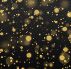 Fototapeta na wymiar Blur sparks stars, gold dust, sparkle lights bokeh