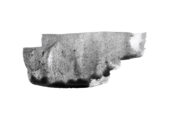 wet stain of black paint