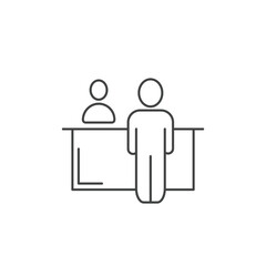 Receptionist assistance icons  symbol vector elements for infographic web