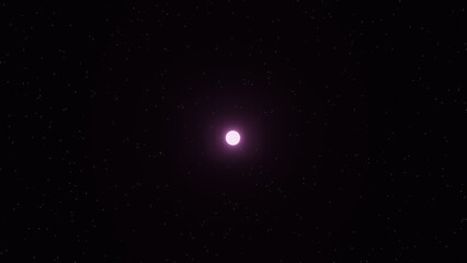 Obraz na płótnie Canvas A bright neutron star with star field background (3D Rendering)