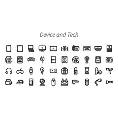 Device and tech icon set