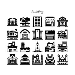 Building and architecture icon set