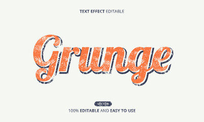 Grunge text effect editable - obrazy, fototapety, plakaty