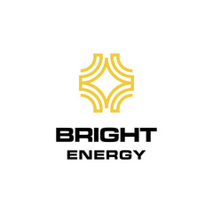 monoline bright light logo icon vector template