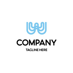 letter w initial logo icon vector template