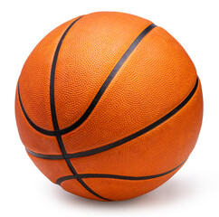 Basketball full details isolated on white background, Basketball sports equipment on white With clipping path.