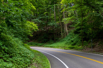 Scenic drive in Cuyahoga valley national park, Ohio