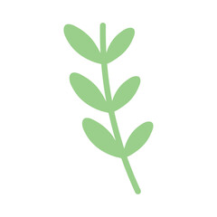 green stem with leaves