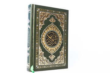 The Quran or Koran, the Holy Book of Muslims. Isolated on White