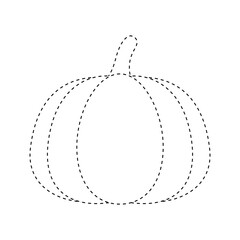 Pumpkin tracing worksheet for kids
