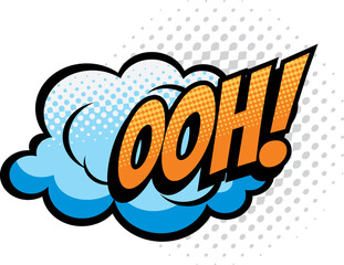 Fototapeta premium Ooh cartoon comic book sound cloud bubble