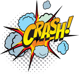 Cartoon comic book sound, Crash bubble blast