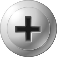 Obraz premium Phillips PH screw bolt head isolated metal cap