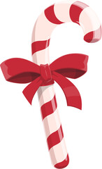 Candy cane striped Christmas sweets isolated