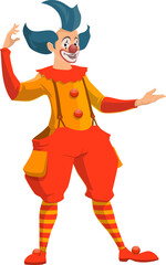 Clown in costume, isolated circus performer