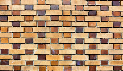 brown brick wall.