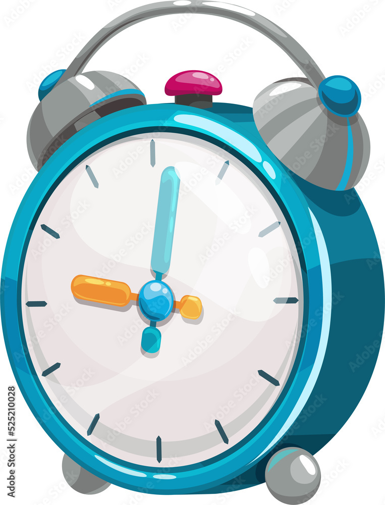 Poster Alarm-clock isolated vector time measuring clock