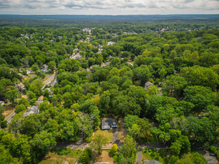 Obraz premium Aerial Drone of Bernardsville New Jersey