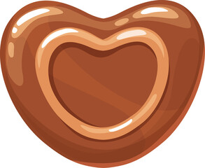 Chocolate cacao sweets isolated heart shaped candy