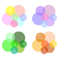 pastel circles. Vector illustration. stock image.
