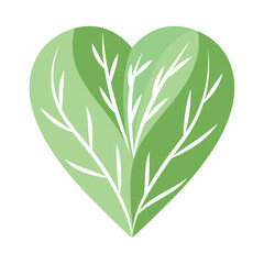 leaves heart icon