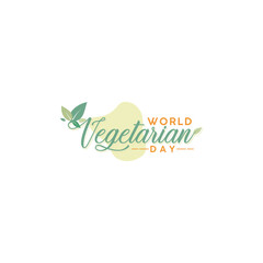 world day vegetarian typography design modern