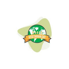 world day vegetarian logo design popular