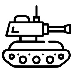 A fighter armour tank line vector