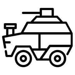 A fighter armour tank line vector