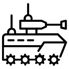 Fototapeta premium A fighter armour tank line vector