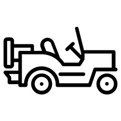 Modern line icon of a jeep