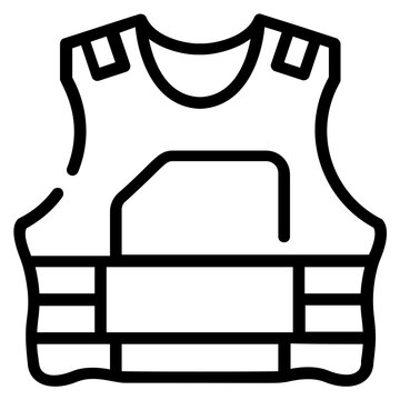 Life jacket in line icon design 