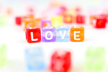 Colorful of word is love, love word