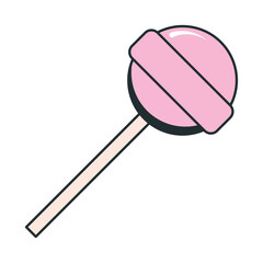 pink round lollipop