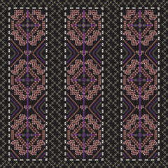 Geometric decorative Floral elements seamless vector pattern background. Design for use backdrop All over print textile fabrics and others, Ornamental pattern design ready to print. Easy customizable