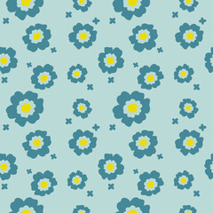 Floral Seamless vector illustration pattern background. Design for use all over textile fabric print wrapping paper and others. Vintage spring flower repeatable print design ready to print graphic